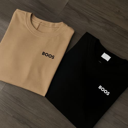 Kit 2 Camisetas Masculinas Estampadas Bo.o Algodão Premium Fio 30.1, Casual e Confortáveis