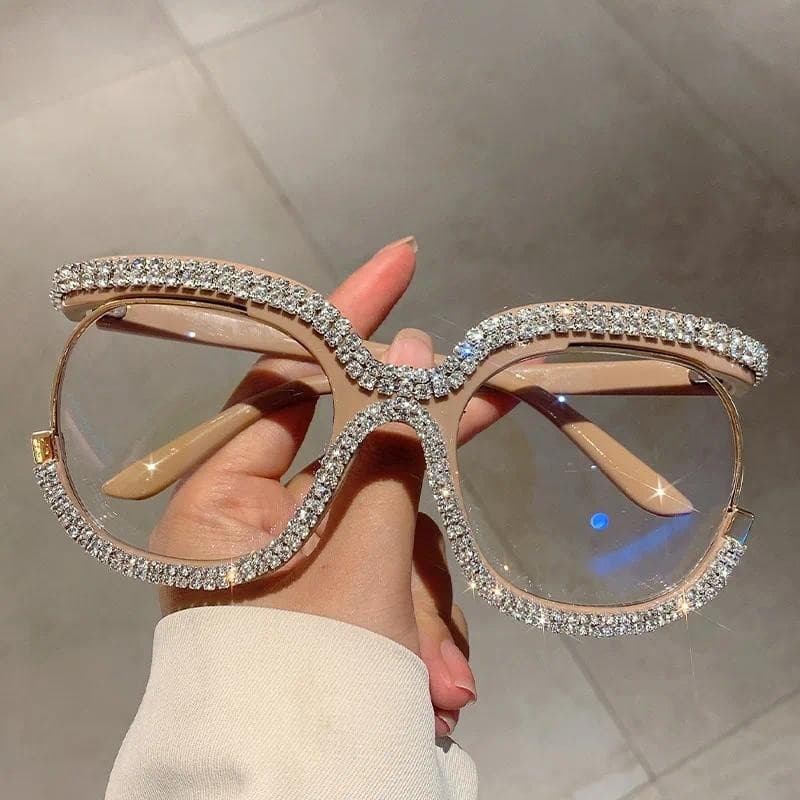 Óculos Ópticos Grandes De Moda Vintage Com Armação De Da Feminina