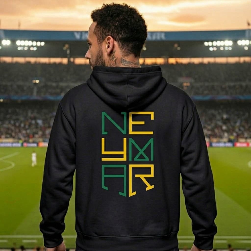 Blusa De Frio Inverno Moletom Casaco Agasalho Neymar Njr Nj Algodao Seleção Copa