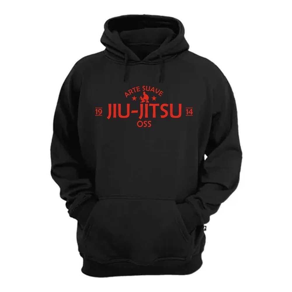 Moletom Blusa de Frio de Jiu Jitsu Abrigo Flanelado Casaco de Algodão