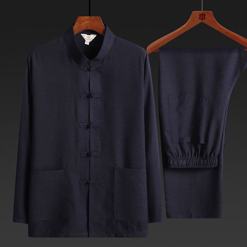 Estilo chinês Hanfu camisa de manga comprida masculina de meia-idade roupas para idosos velho verão estilo fino respiráv