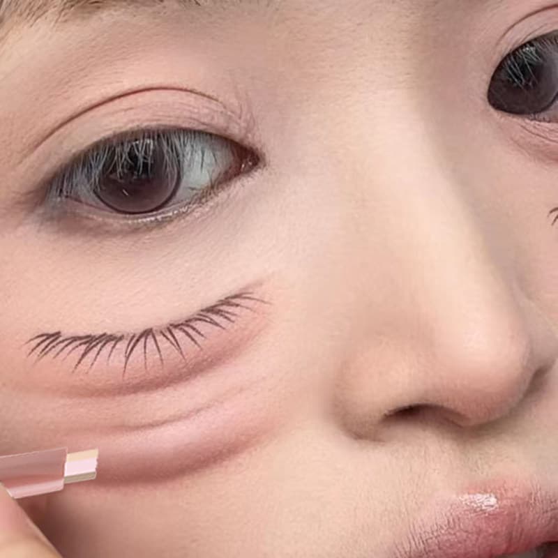 [Seda Sensual Deitado 3D] Caneta de bicho-da-seda de duas cores Moldagem de um traço Suor à prova d'água-