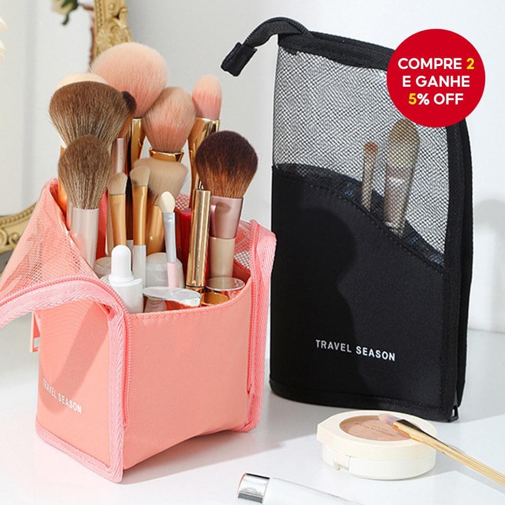 Bolsa De Armazenamento De Pincéis De Maquiagem Para Viagem-1 Pacote , Portátil , Multifuncional E Ferramenta De Beleza D