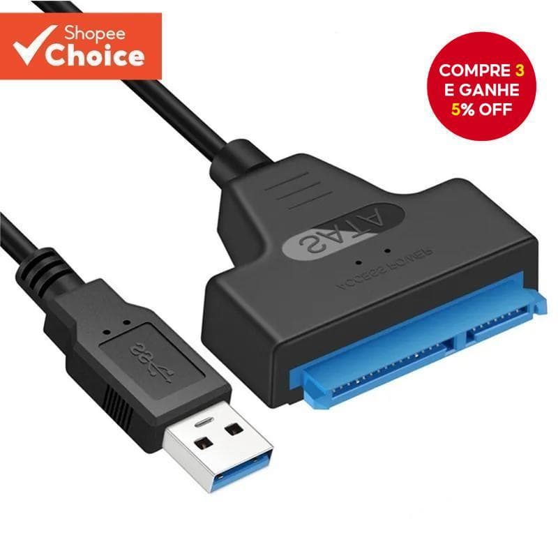 Adaptador Sata Para USB3.0 De Até 6 Gbps Acessórios De Laptop De 2.5 Polegadas Disco Rígido SSD Externo Cabo De 22 Pinos