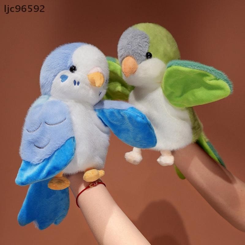 [ljc] Kawaii Calopsita Periquito Monge Fantoche De Mão Pássaro Macio Brinquedo De Pelúcia Boneca Papagaio Cosplay Brinqu