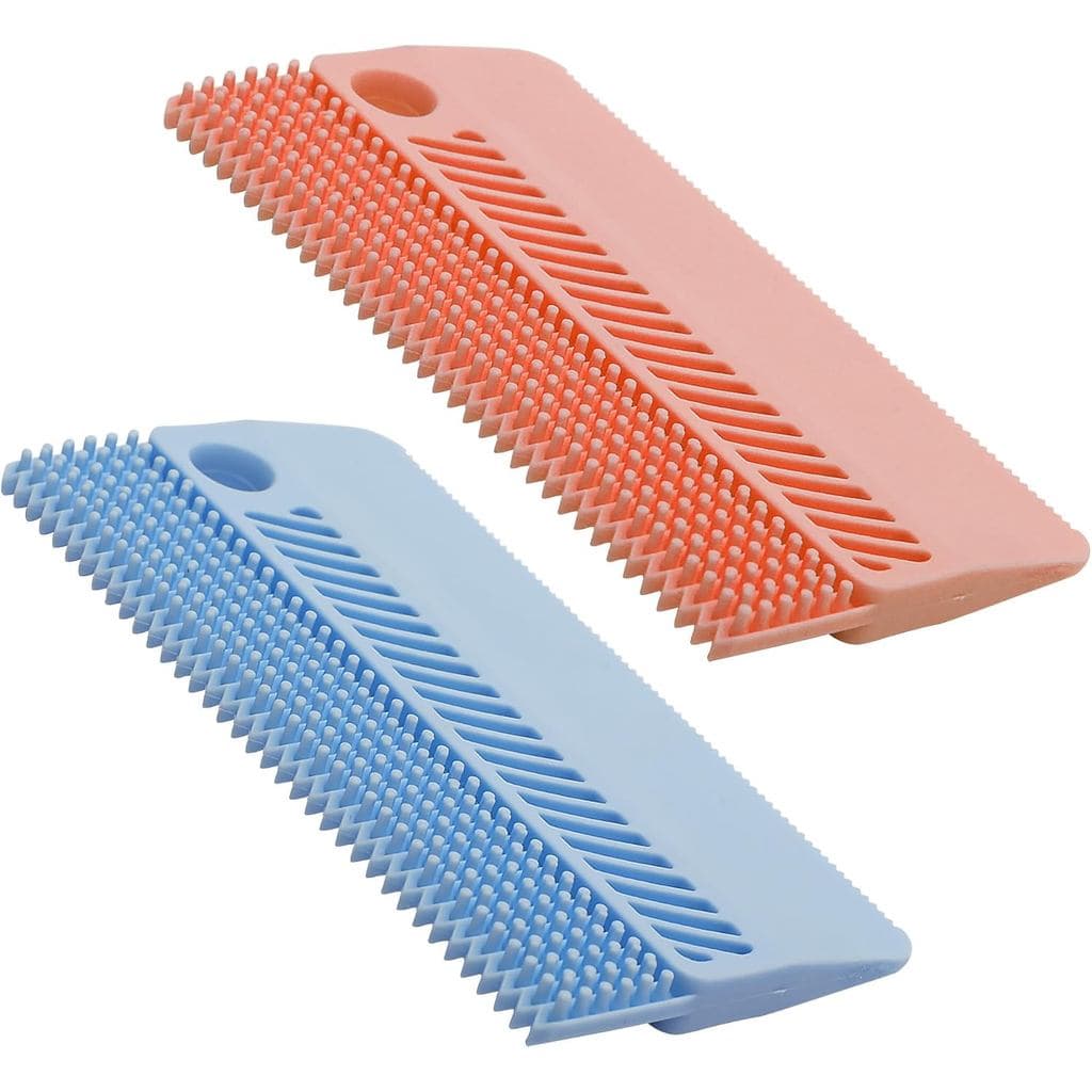Ferramenta de Remoção de Pelos de Animais de Estimação em Silicone 2 em 1, Escova para Cães e Gatos para Remover Pelos e