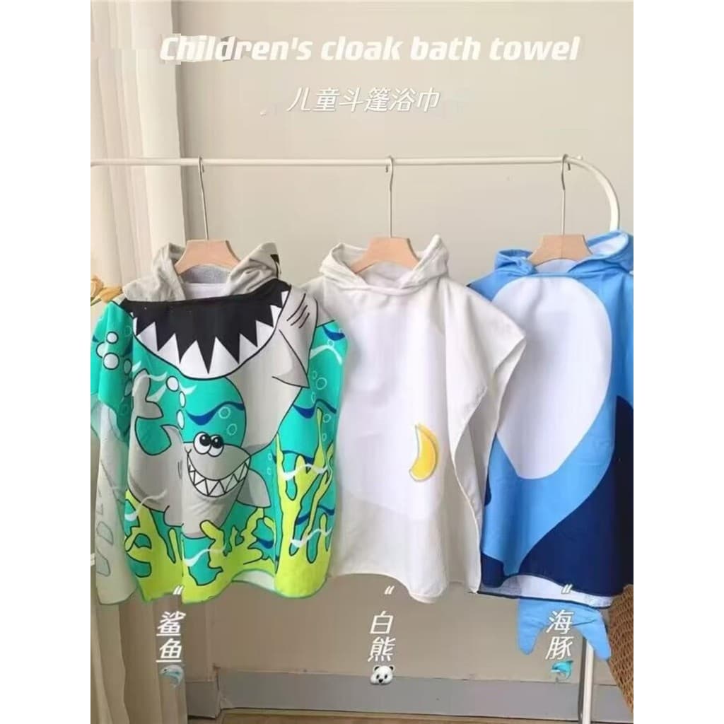 Frete grátis pedido Original toalha de banho infantil capa quente com capuz praia tridimensional com capuz capa estilo t