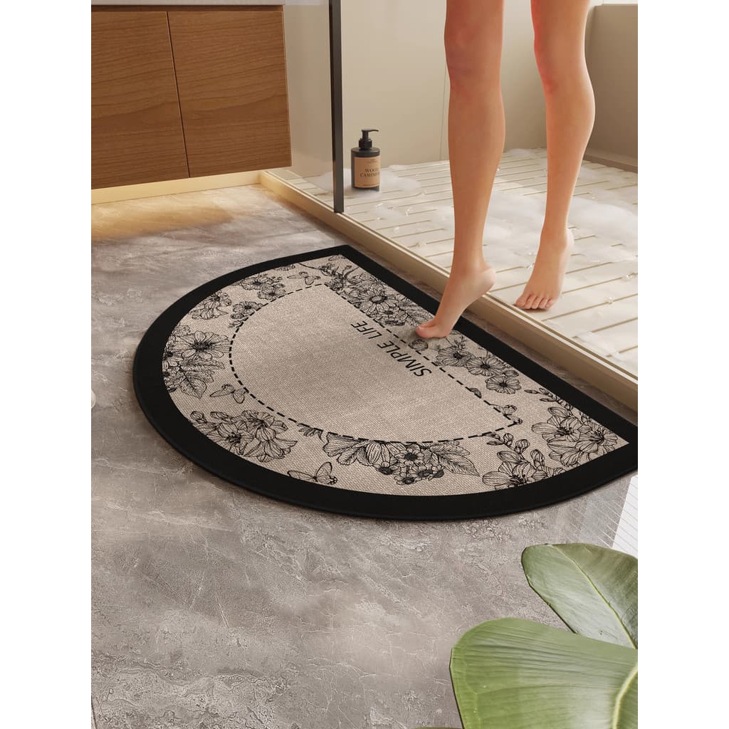 Estilo Medieval banheiro tapetes de chão High-End sentido absorver água antiderrapante pé esteiras toalete sujeira-Res