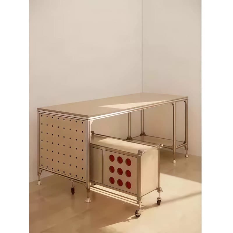 Nordic perfil de alumínio bétula escritório computador mesa estúdio escrita pequeno apartamento quarto mesa moderna Host