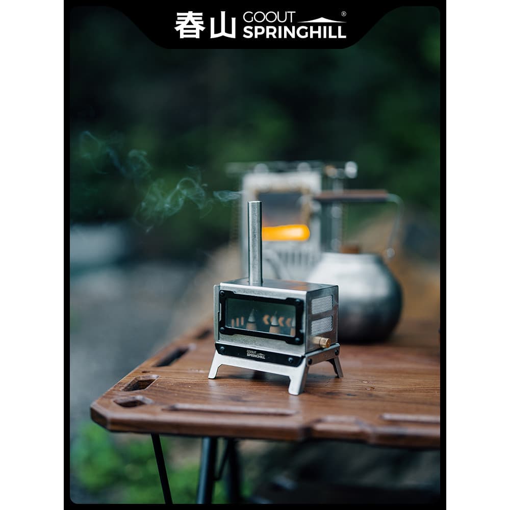 Chunshan Mini queimador de incenso 1.5 ao ar livre pequeno fogão a lenha Desktop fogão portátil dobrável acampamento via