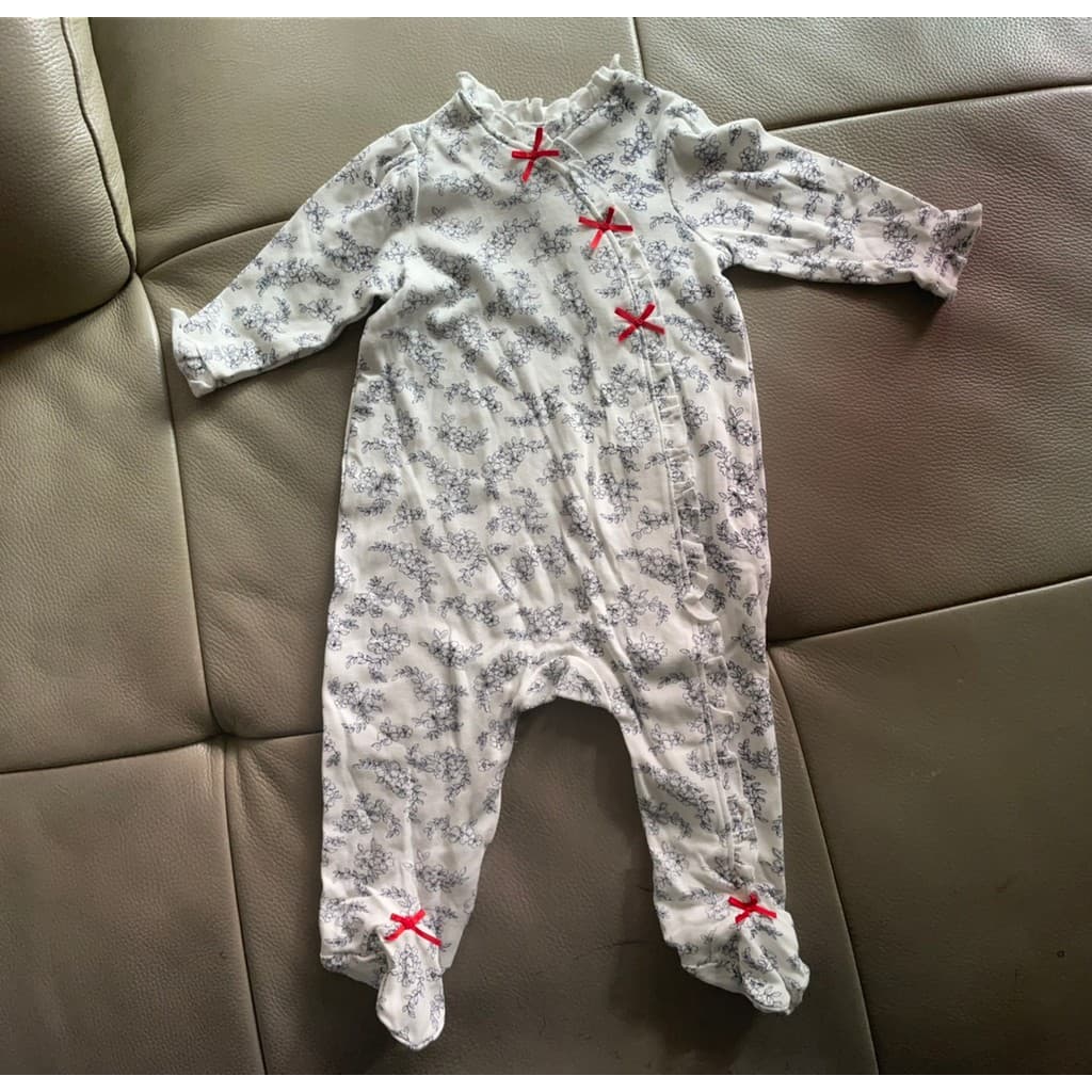 Exportado americano único LM macacão bebê menina puro algodão Floral fungo borda macacão macacão