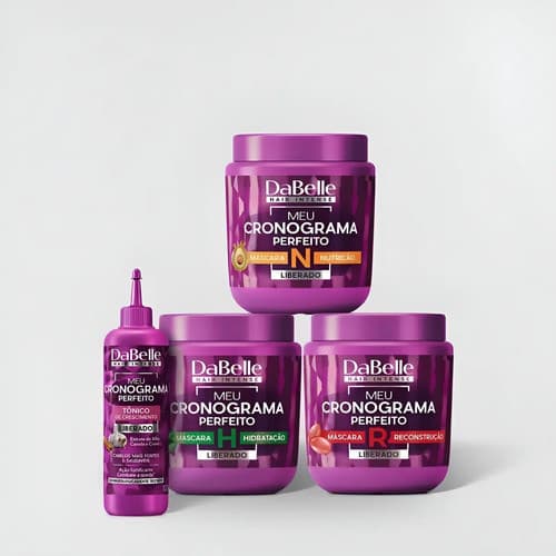 Kit Dabelle Meu Cronograma Tônico Crescimento + 3 Máscaras