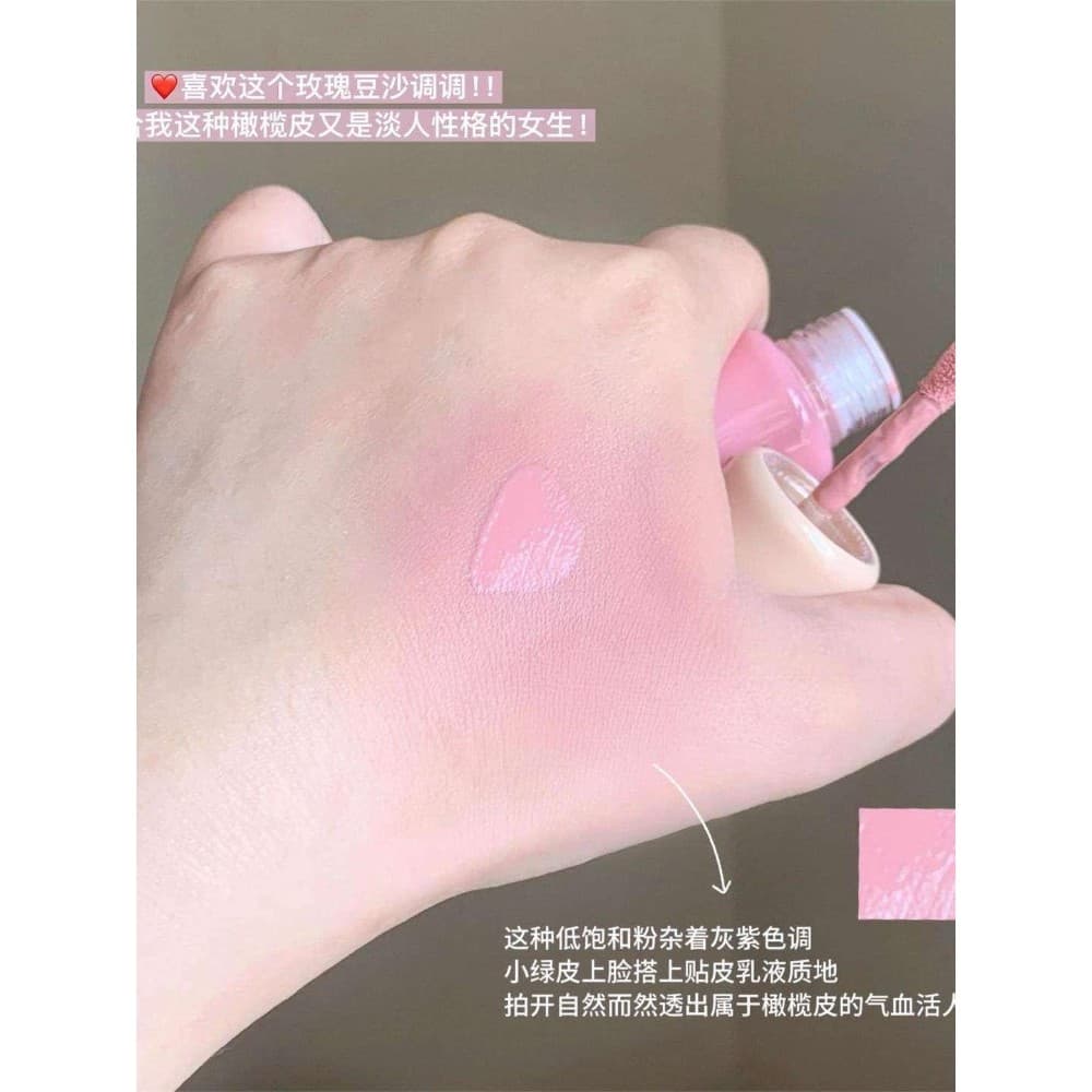 Rosto leve fresco rosto blush líquido ~ loção blush iluminador concurso menina cor blush baixa saturação contorno líquid