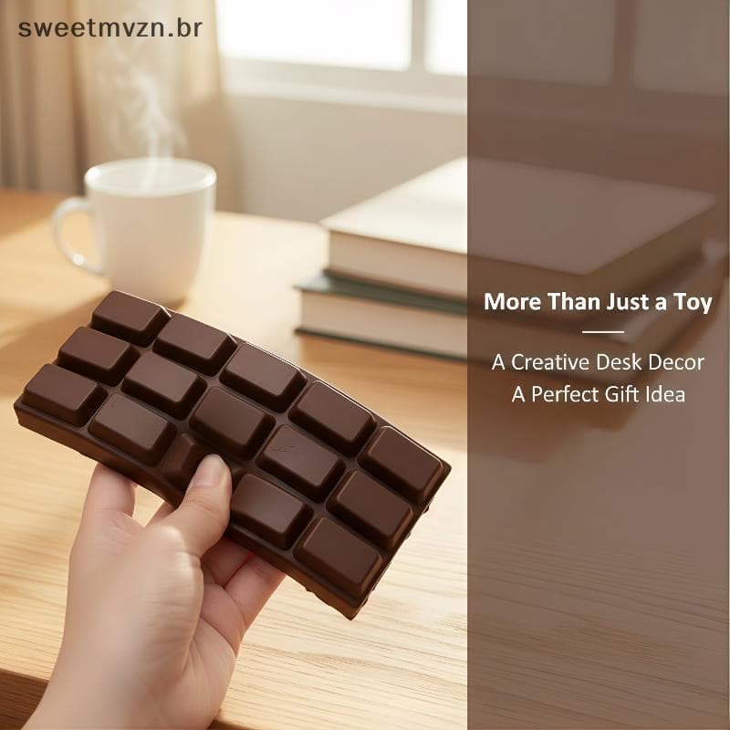 sweetmvzn Ultra Lento Rising PU Squishy Barra De Chocolate Brinquedo Para Alívio Do Estresse Aperto Macio Diversão Reali
