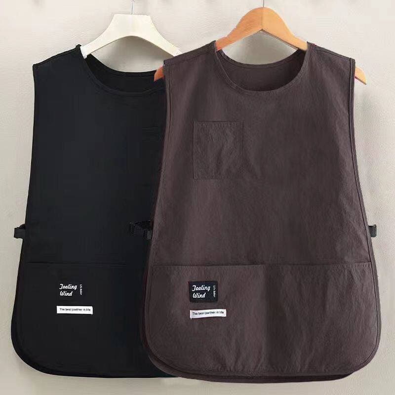 Novo estilo colete avental repelente de água repelente de óleo Barista casa cozinha Catering Workwear moda masculina fem