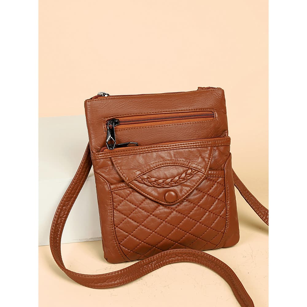 Bolsa de telefone móvel feminina novo estilo europeu americano moda Retro couro macio bolsa feminina bolsa de ombro verã