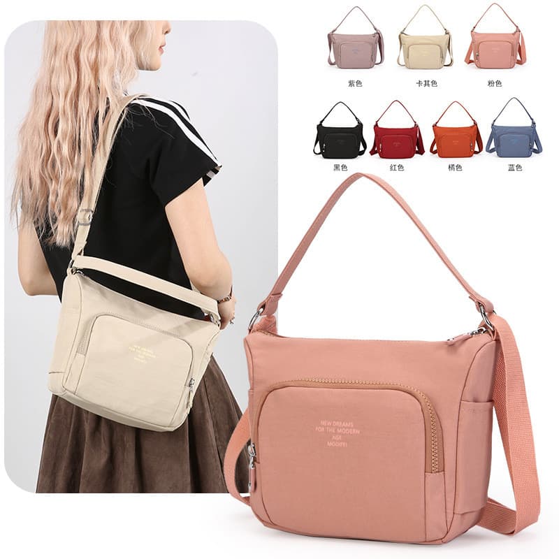 2026 novo estilo bolsa feminina moda Casual bolsa de ombro saco do mensageiro verão cor sólida leve Commuter balde saco