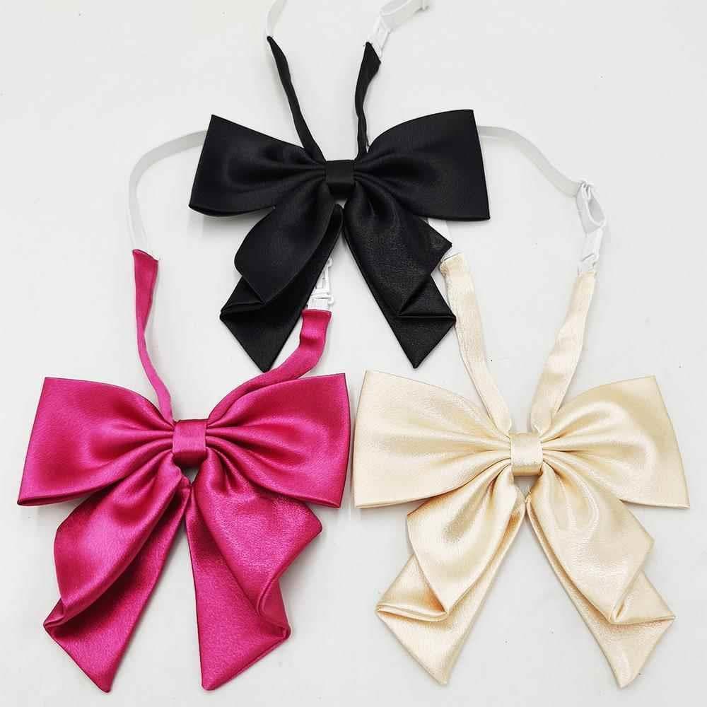Nova moda borboleta rosa vermelho gravata borboleta jk uniforme camisa combinando estudante doce bonito colar flor estil