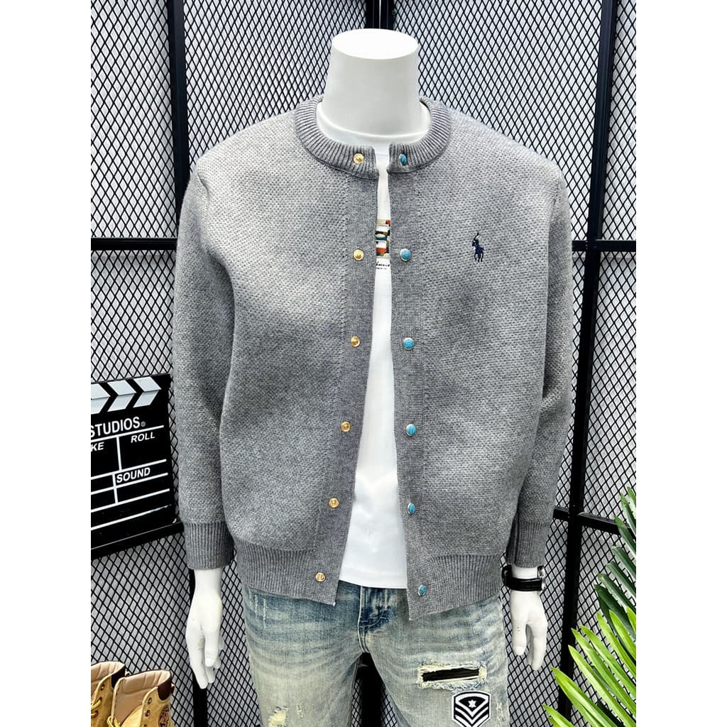 Suéter masculino de gola alta, suéter com gola alta, estilo coreano, moda Casual, redução de idade, roupa de rua, cardig