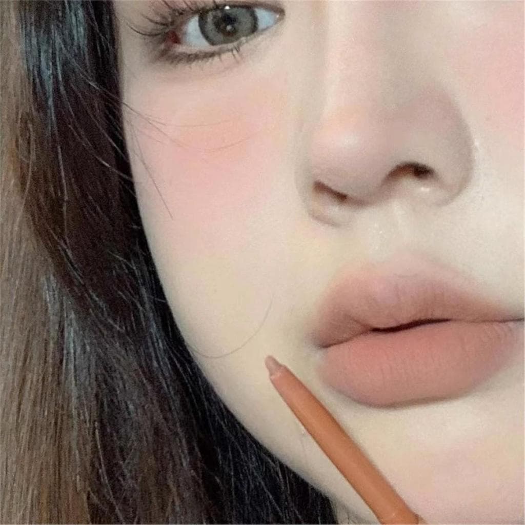 Cor de carne delineador labial à prova dwaterproof água de longa duração genuíno cor Nude leite chá cor Toot lábio femin