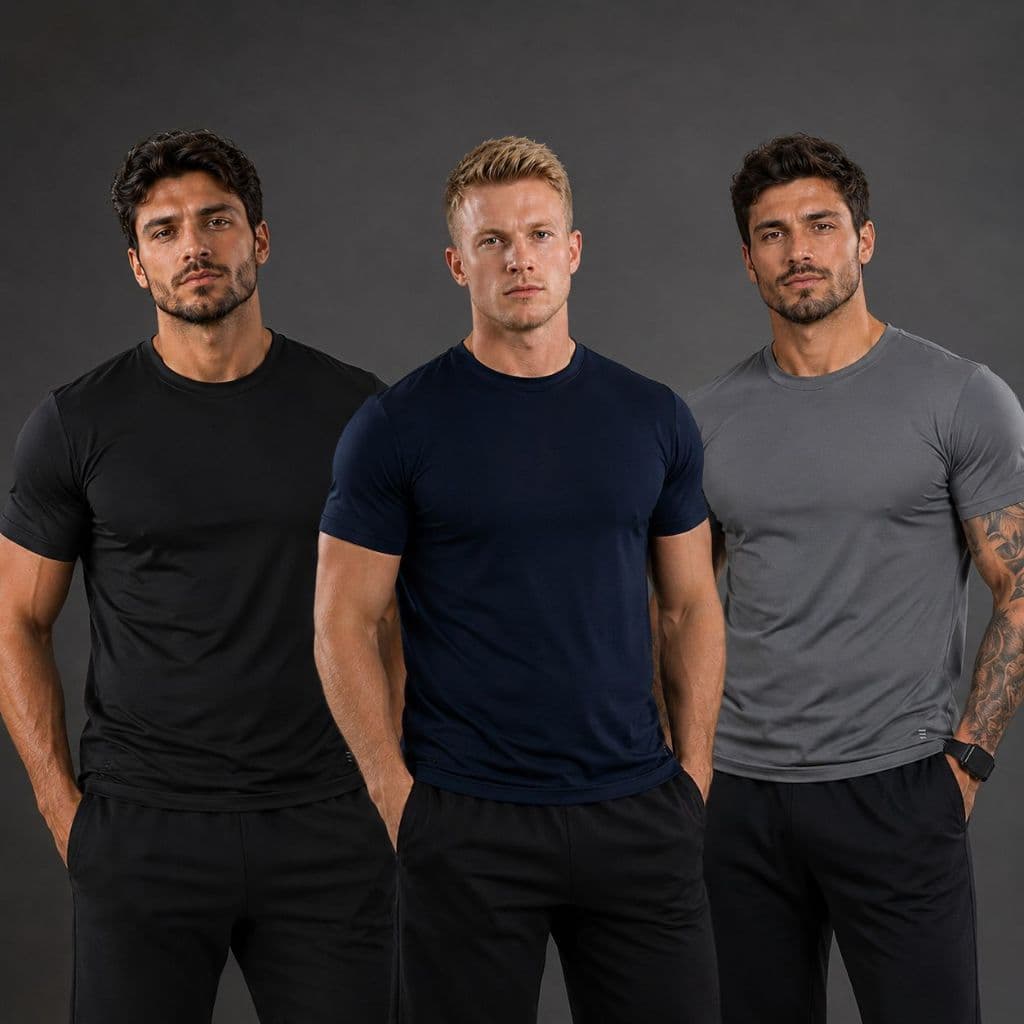 Kit 3 Camisetas Masculinas Dry Fit Helanca Academia Treino Casual