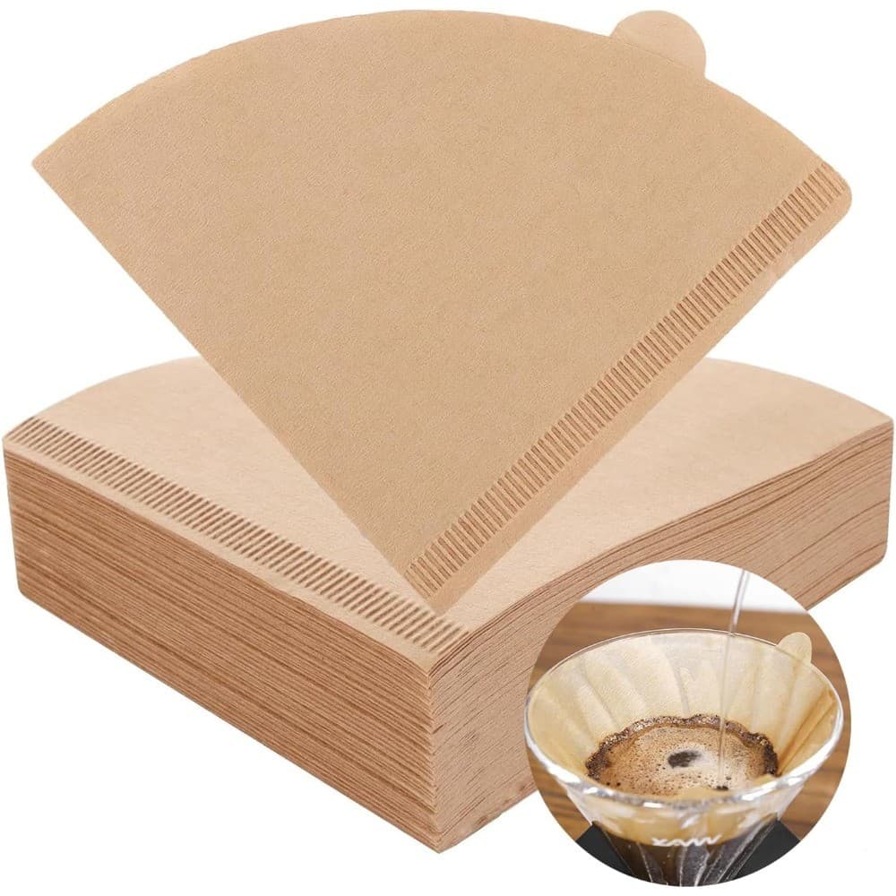 Filtros De Café Cone Tamanho 02 Filtro De Papel Cru Natural Para Despejar Sobre Cafeteira Por Gotejamento