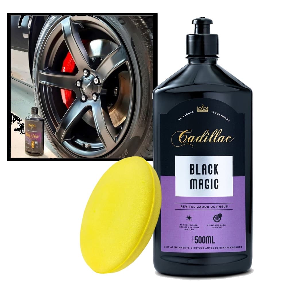Kit Black Magic 500ml Pretinho Cadillac + Aplicador Pretinho