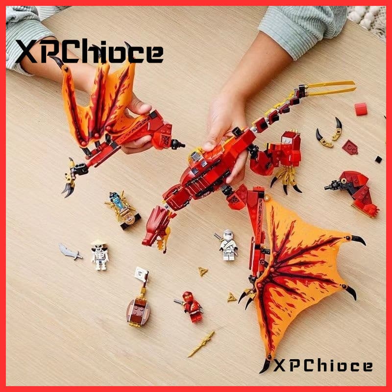[XPChioce]Dragão De Água Azul Fogo Modelo Blocos De Construção 692PC Compatível Com ninjago dragon Kids Brinquedos Educa