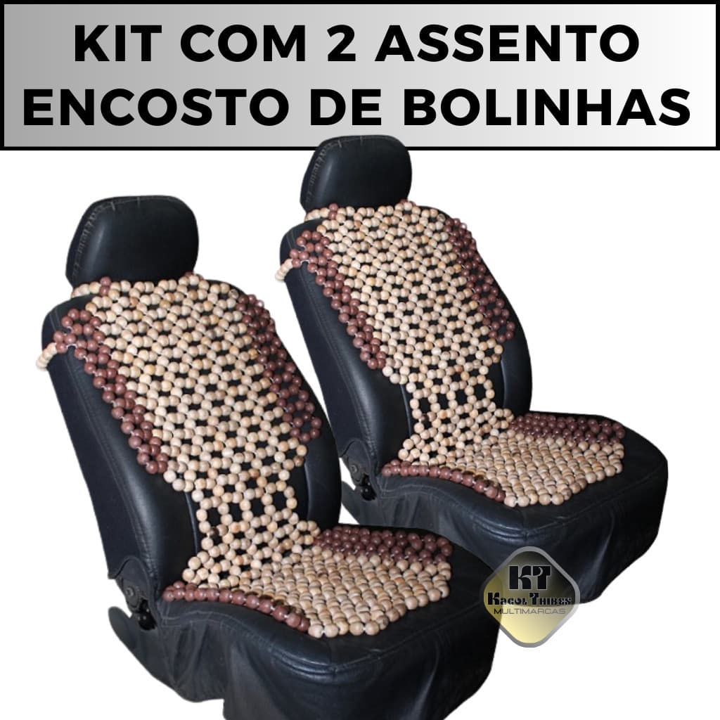 2 Capa Assento Encosto Massageadora Automóvel Bolinhas Madeira Banco Todos Os Carros