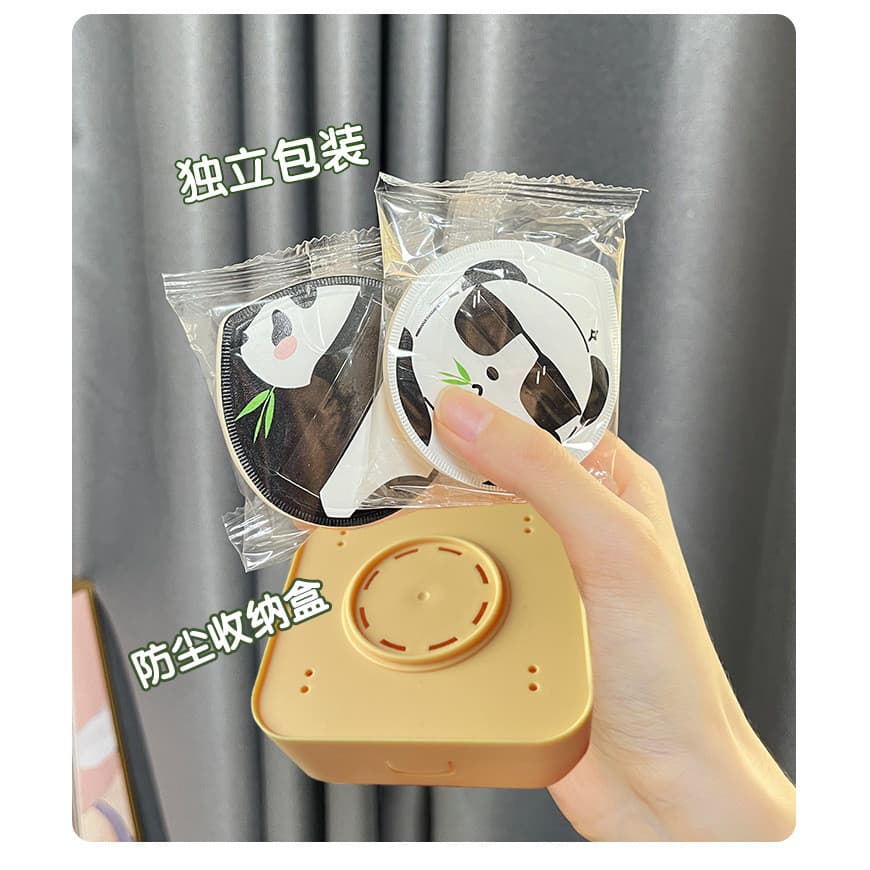 Bonito Q-Bounce Panda Marshmallow engrossado Puff 100 pontos almofada de ar beleza ovo esponja não comer pó molhado seco