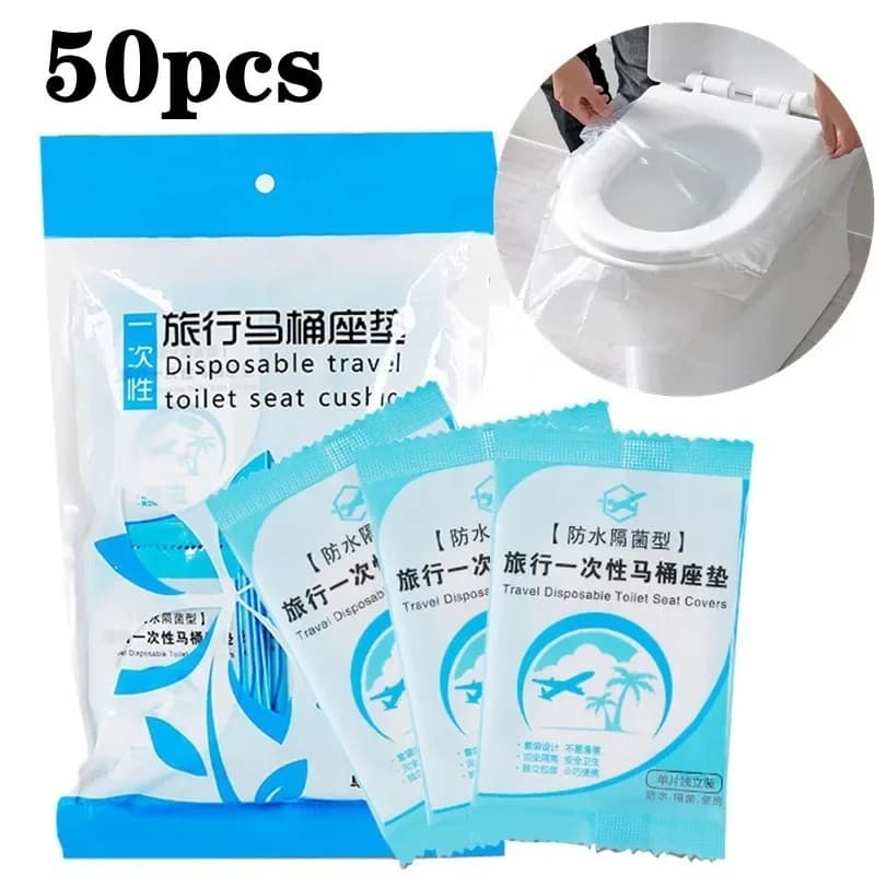 50/30 unidades de absorventes higiênicos descartáveis e impermeáveis, adequados para acessórios de banheiro, uso em viag