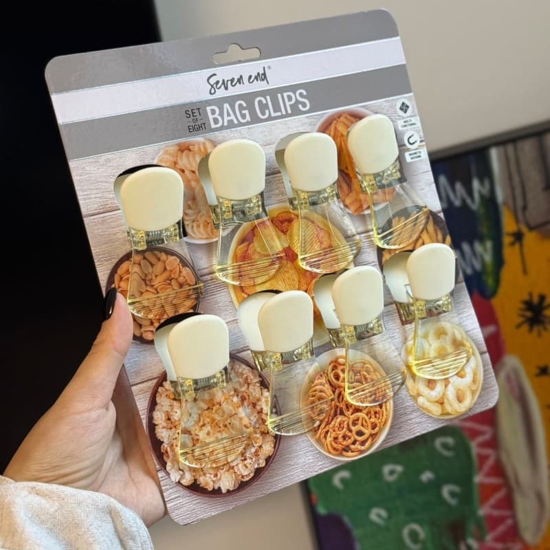 Enviar pedido da América!Um cartão 8 unidades!Clipe magnético de vedação para preservação de alimentos, clipe para embal