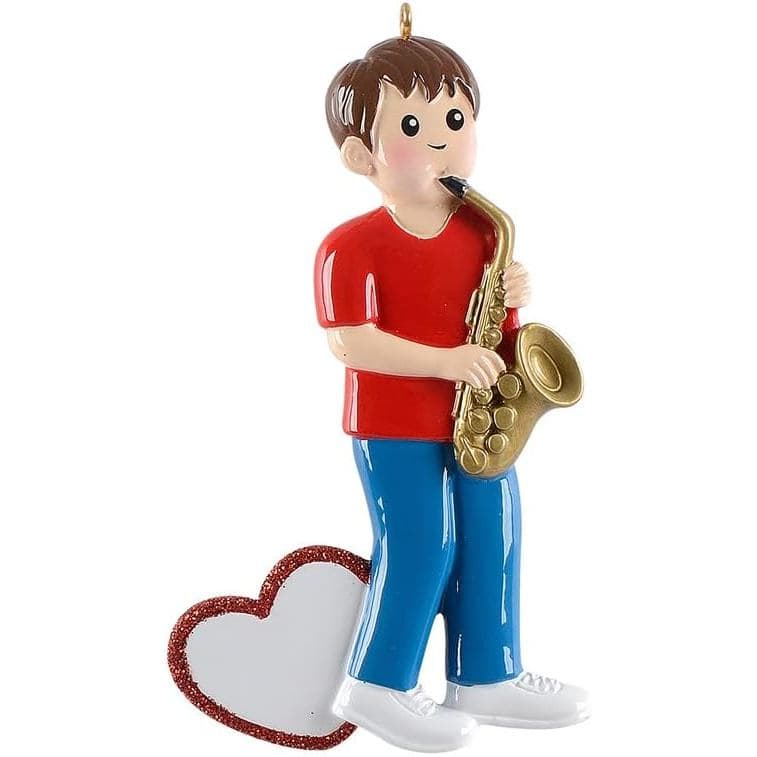 Ornamento Personalizado de Saxofone Infantil 2025 - Ornamento Temático de Instrumentos Musicais Infantis - Ornamentos de