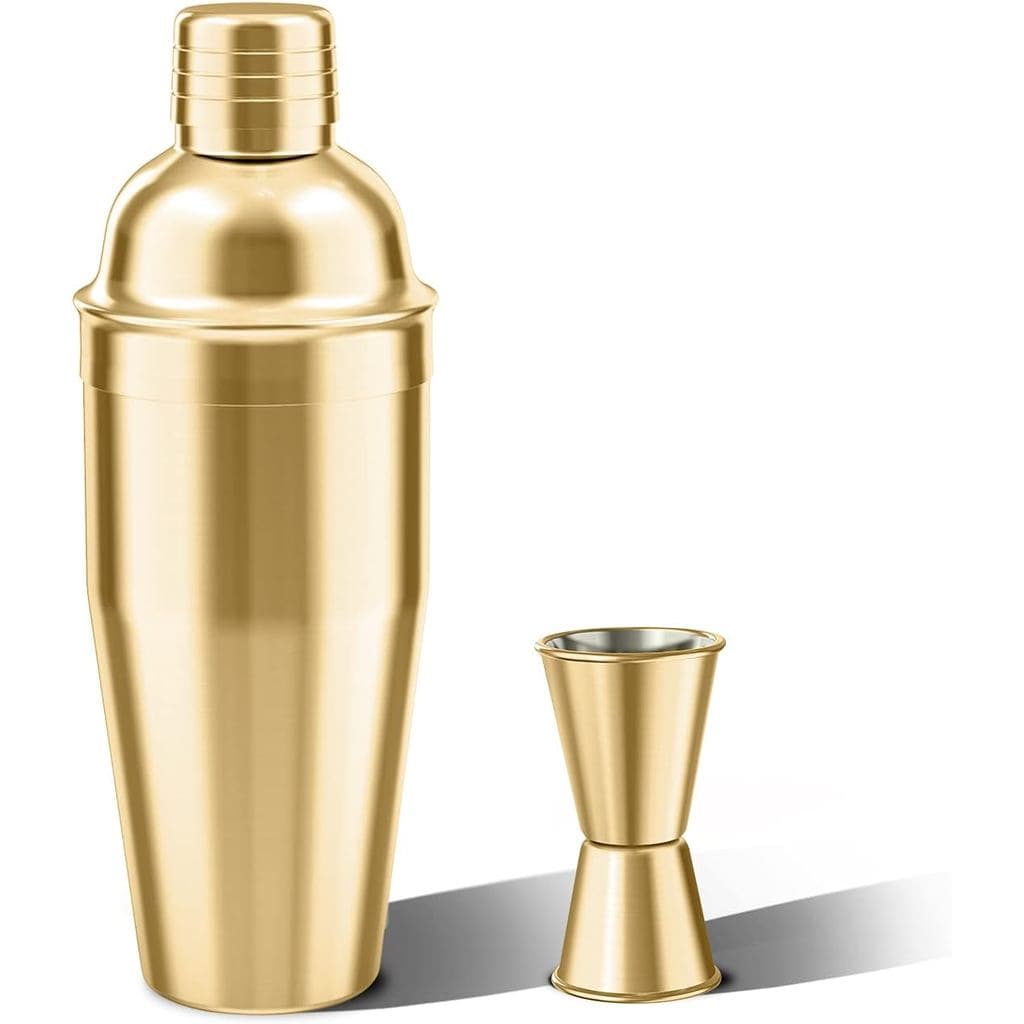 Coqueteleira com Medidor Duplo, Conjunto de Coqueteleira para Martini de 24oz em Aço Inoxidável 18/8, Coqueteleira com F