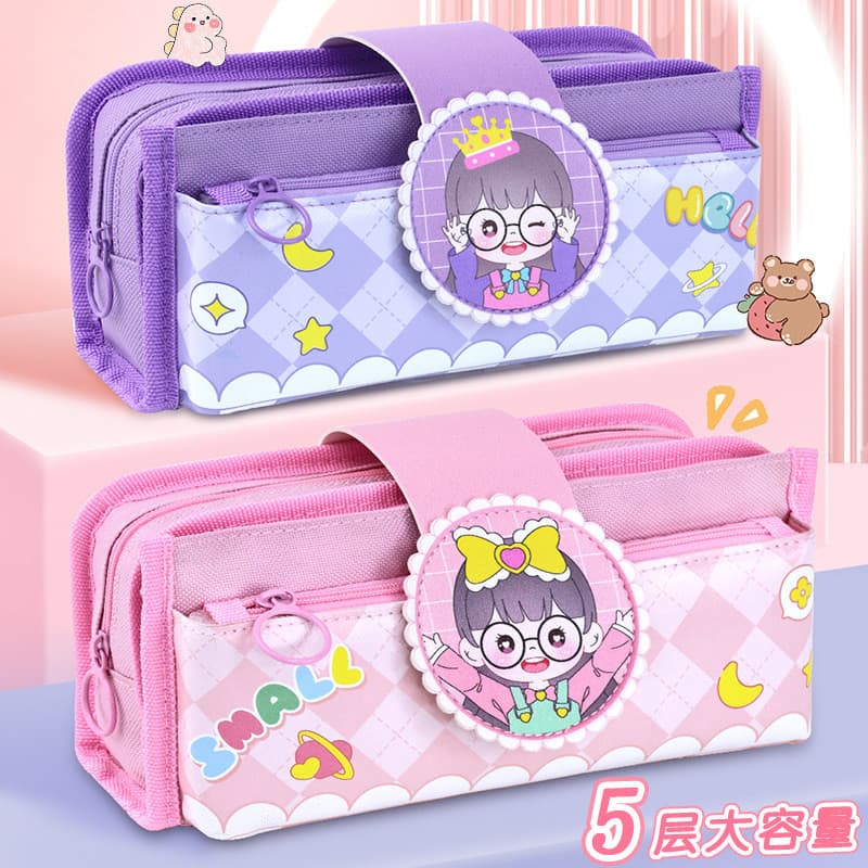 Estojo de lápis de grande capacidade estilo ins fofo para meninas 2025 Super Hot Novo estilo Caixa de papelaria Estilo M