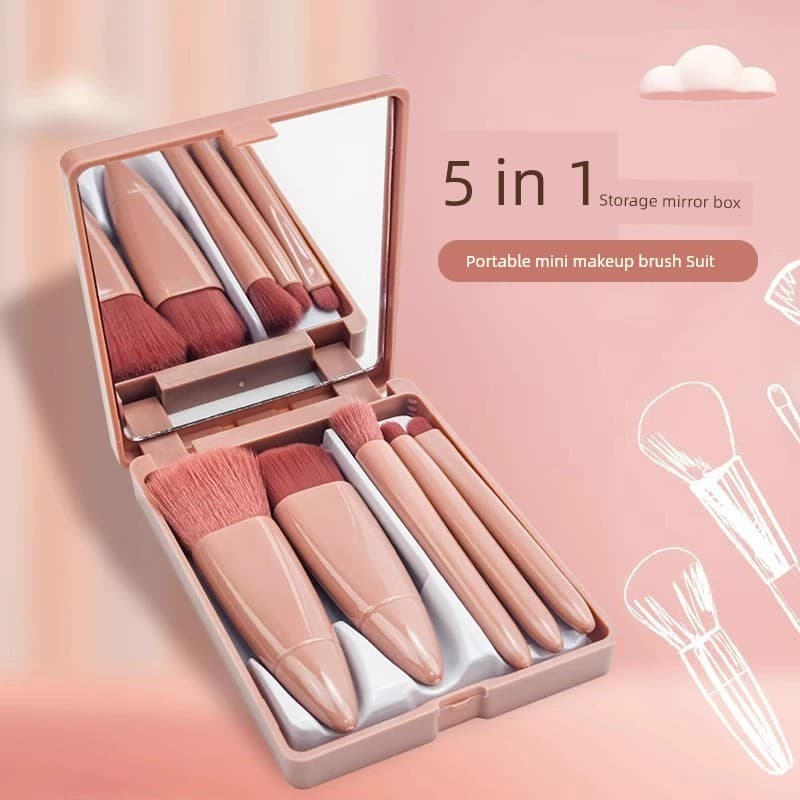 pincel maquiagem kit pincel maquiagem Conjunto de pincéis de maquiagem para viagem Morandi Mini com espelho