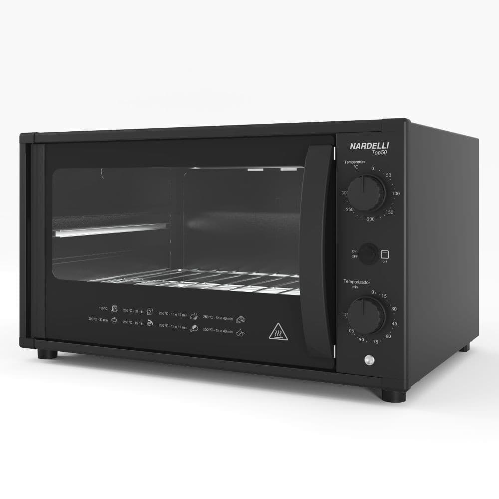 Forno Nardelli Elétrico Bancada Top 50 Black 50L
