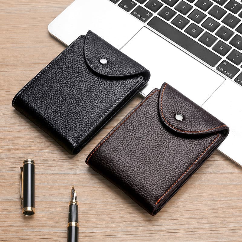 carteira masculina com ziper carteira masculina Estojo para cartão Capa protetora integrada de couro para carteira de mo