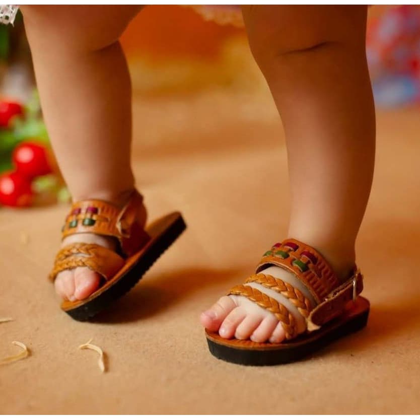 Sandália De Couro Percata Colorida para Bebê e Infantil Promoção 15 a 32