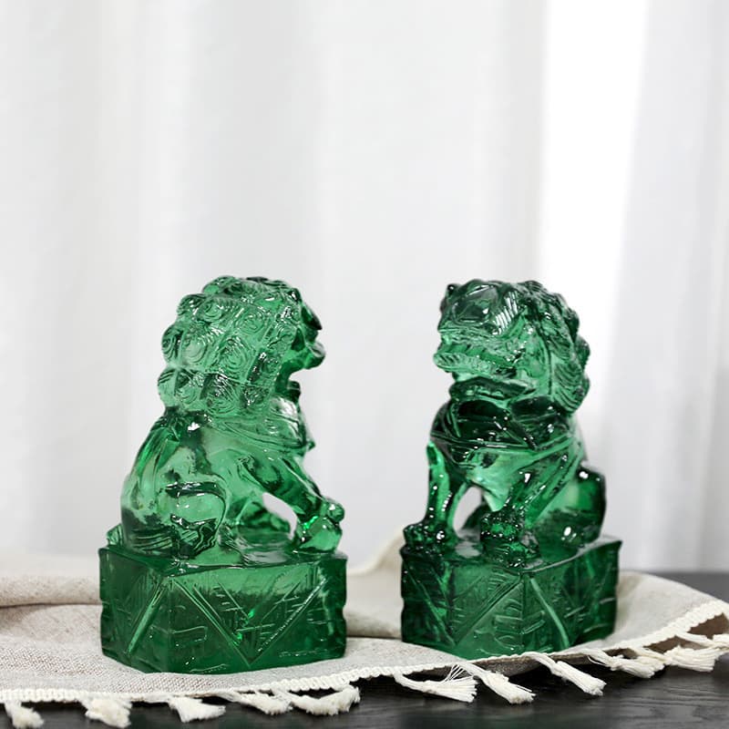 Novo estilo chinês ornamentos leão verde estudo entrada ornamentos de mesa de retenção no suporte de mesa ornamentos mac
