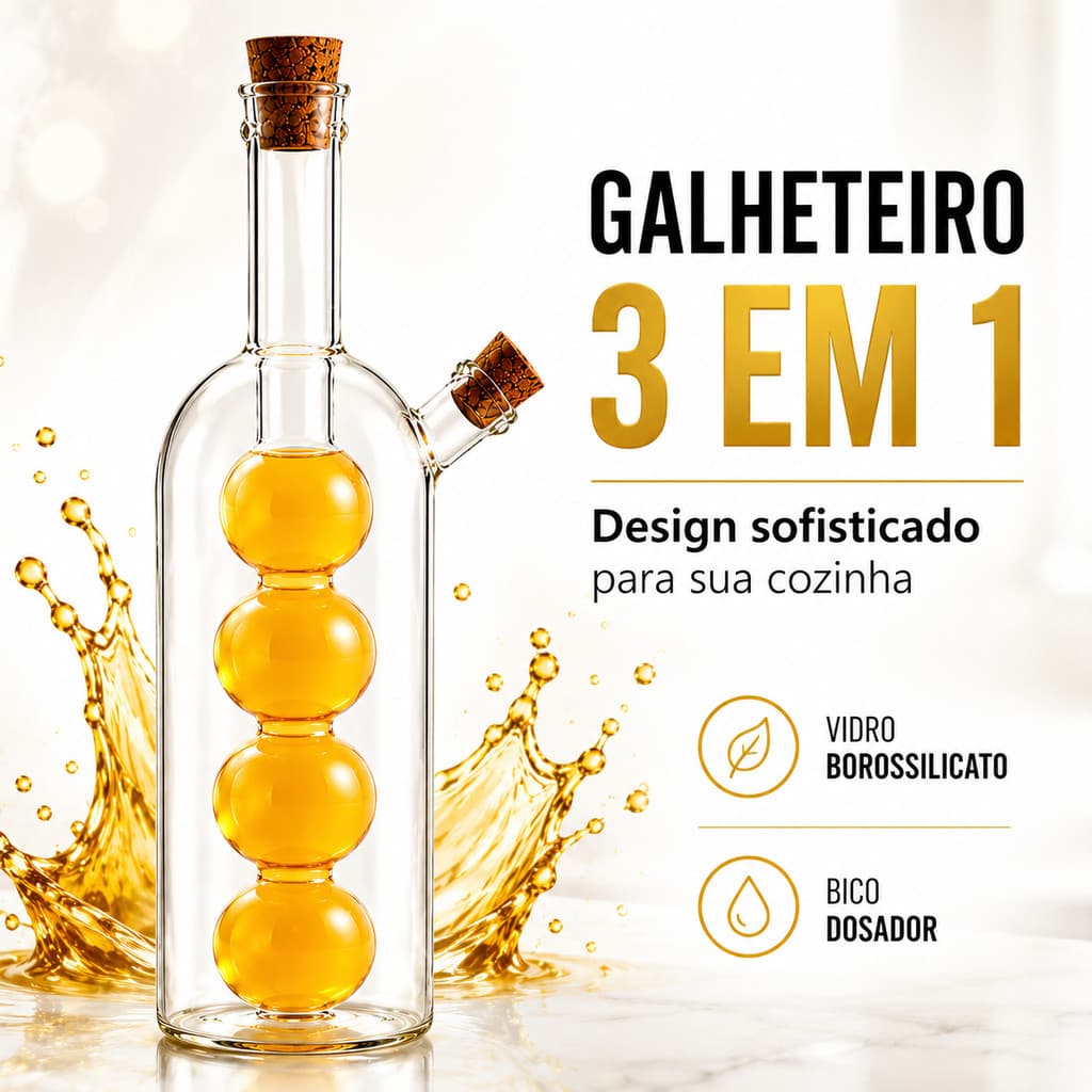 Galheteiro Dosador De Vidro Borossilicato Para Azeite Vinagre Shoyu Molhos Com Tampa De Cortiça