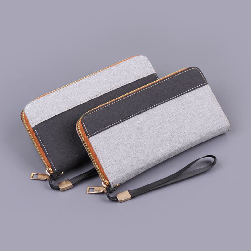 carteira masculina com ziper carteira masculina Bolsa masculina de lona bolsa de pulso novo estilo bolsa de embreagem al