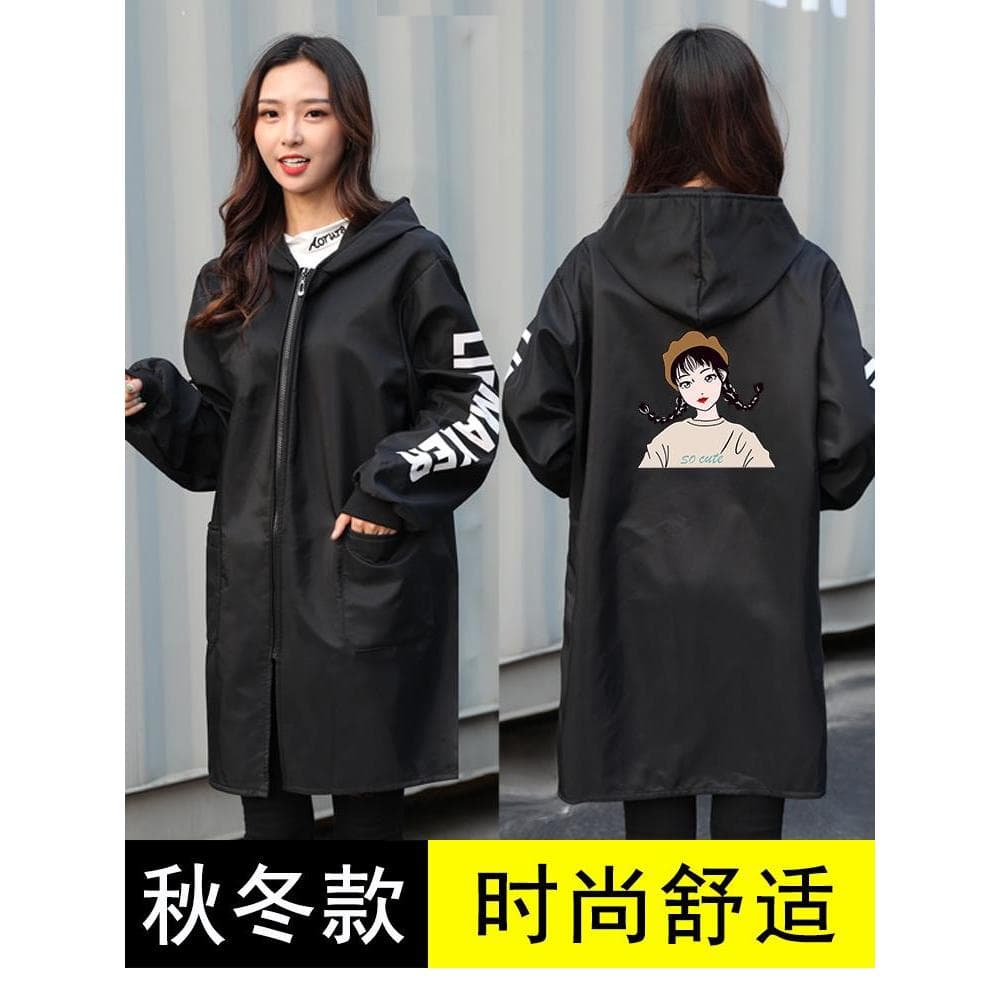 Macacão jaquetas de manga comprida adulto feminino moda casa cozinha impermeável à prova de óleo avental Workwear moda f