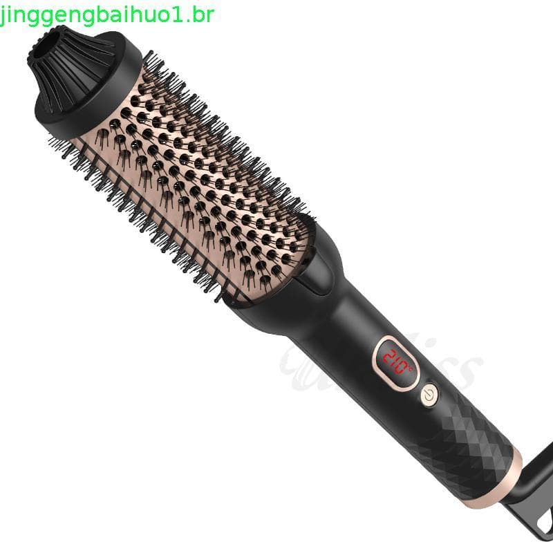 Escova De Cabelo Quente Aquecida De 38mm Para Criar Cachos Naturais Redonda 10 Temperaturas Ferro De Ondulação Térmica M