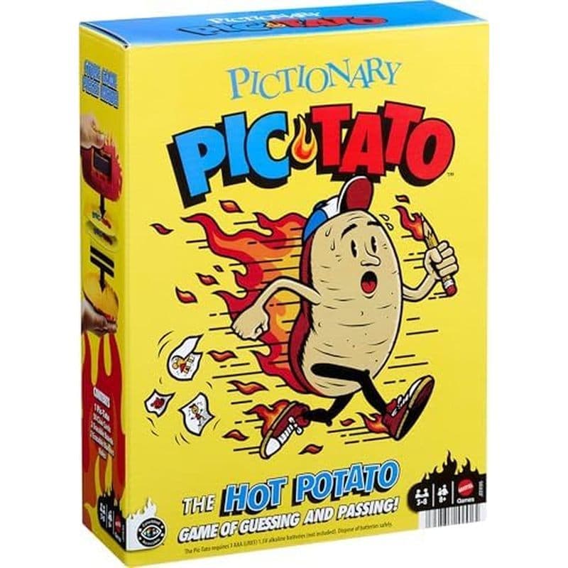 Mattel Games Pictionary Family Board Game Para Crianças , Adultos E Noite De Jogo 2 Equipes Com Marcadores Apagáveis , P