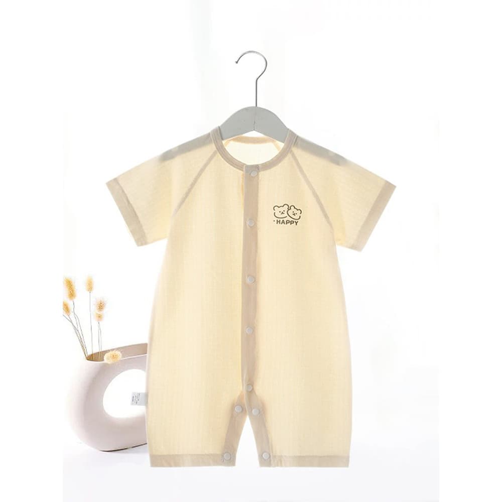 Verão estilo fino bebê macacão de manga curta roupas para casa do bebê recém-nascido macacão pijamas das crianças roupas