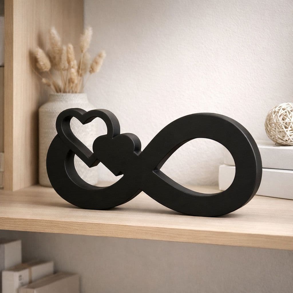 Escultura Infinito Amor  Decoração Moderna Símbolo da Eternidade, Presente Romântico para Casais