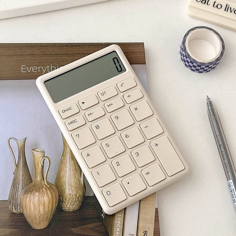 | 【calculadora cientifica】 | ☟Ins estilo simples calculadora 12 bits escritório pequeno exame portátil vida do computado