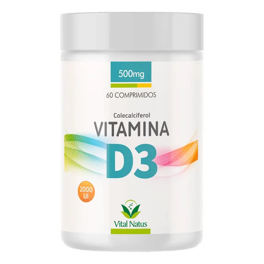 Vitamina D3 5mcg 60 Comprimidos Vital Natus Colecalciferol