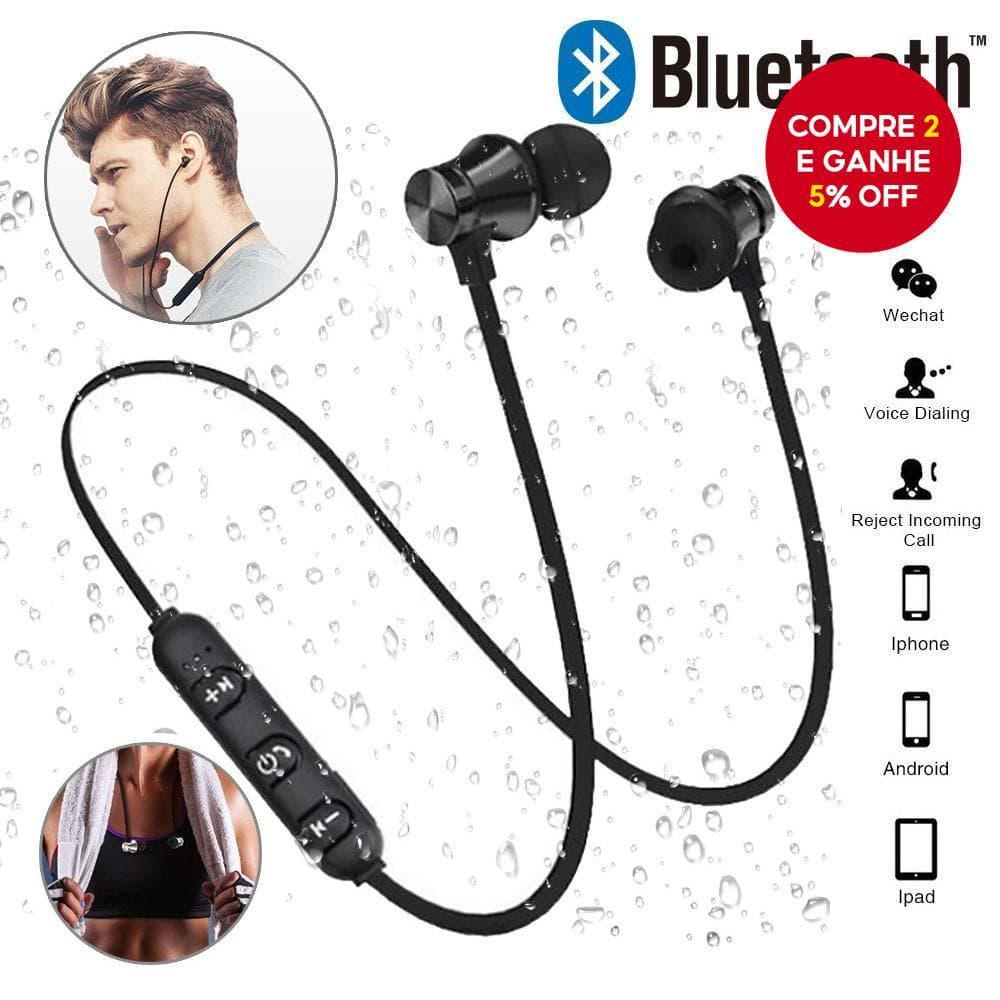 Fones de Ouvido Sem Fio Bluetooth Xt11 com Atração Magnética, Headphones Tws Premium com Design Elegante